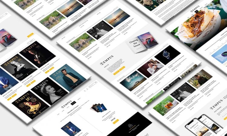 Tempus Magazine Bespoke Ecommerce Website Design Cambridge